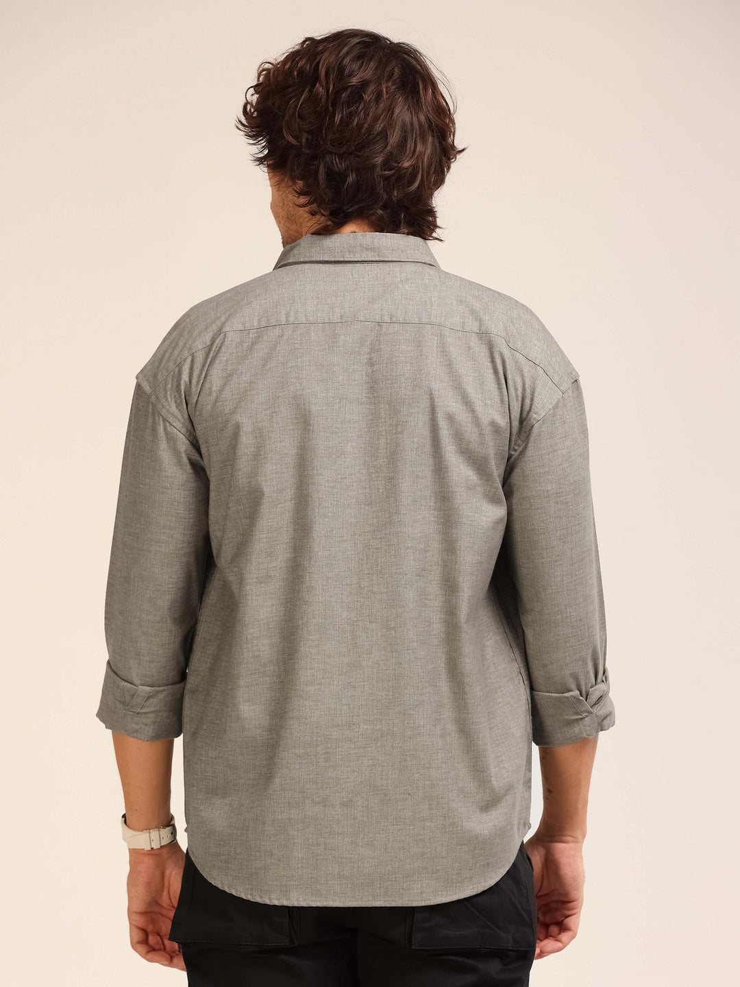 Slate Grey Oversize Lenin Shackets Shackets Bushirt