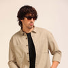 Beige Oversize Lenin Shackets Shackets Bushirt