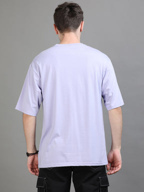 Lilac Oversize Solid T-Shirt Oversize T-Shirt Bushirt   