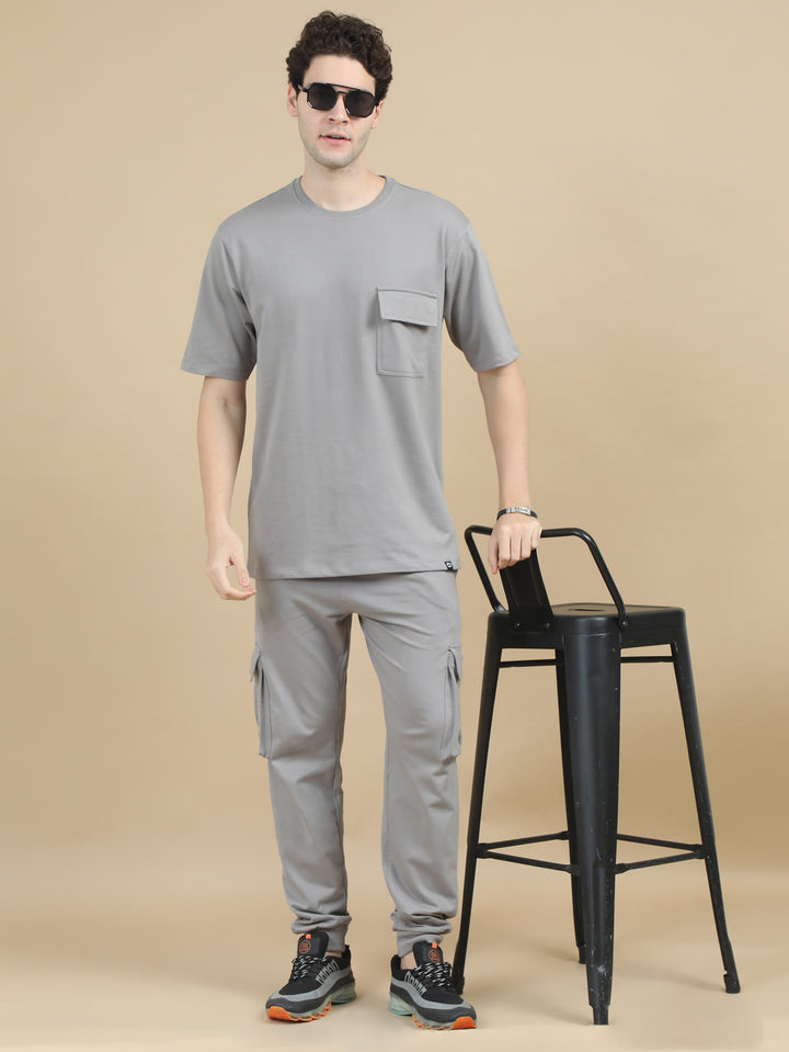 Light Grey Oversize Co-Ords Oversize Co-ords Bushirt