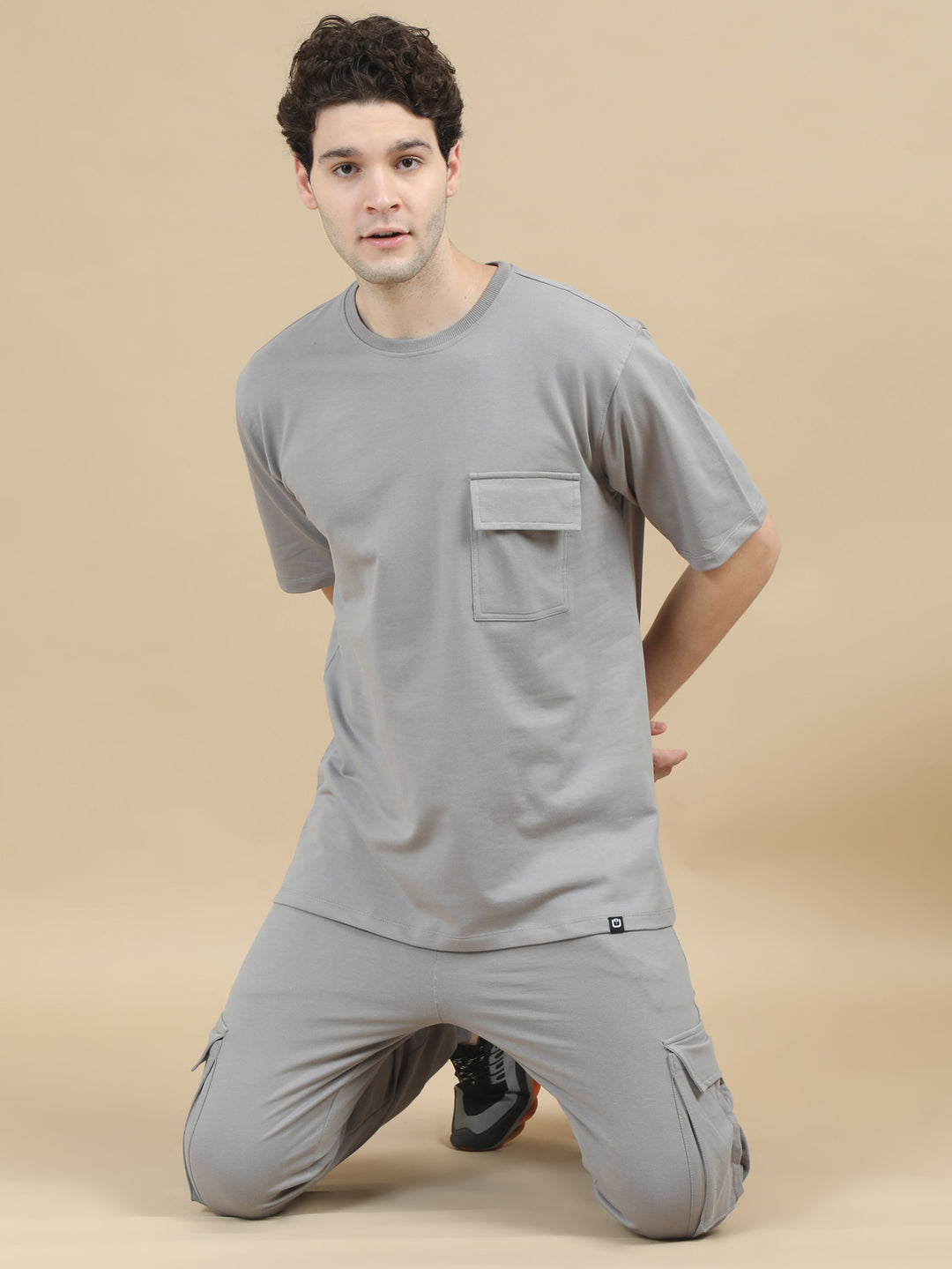 Light Grey Oversize Co-Ords Oversize Co-ords Bushirt