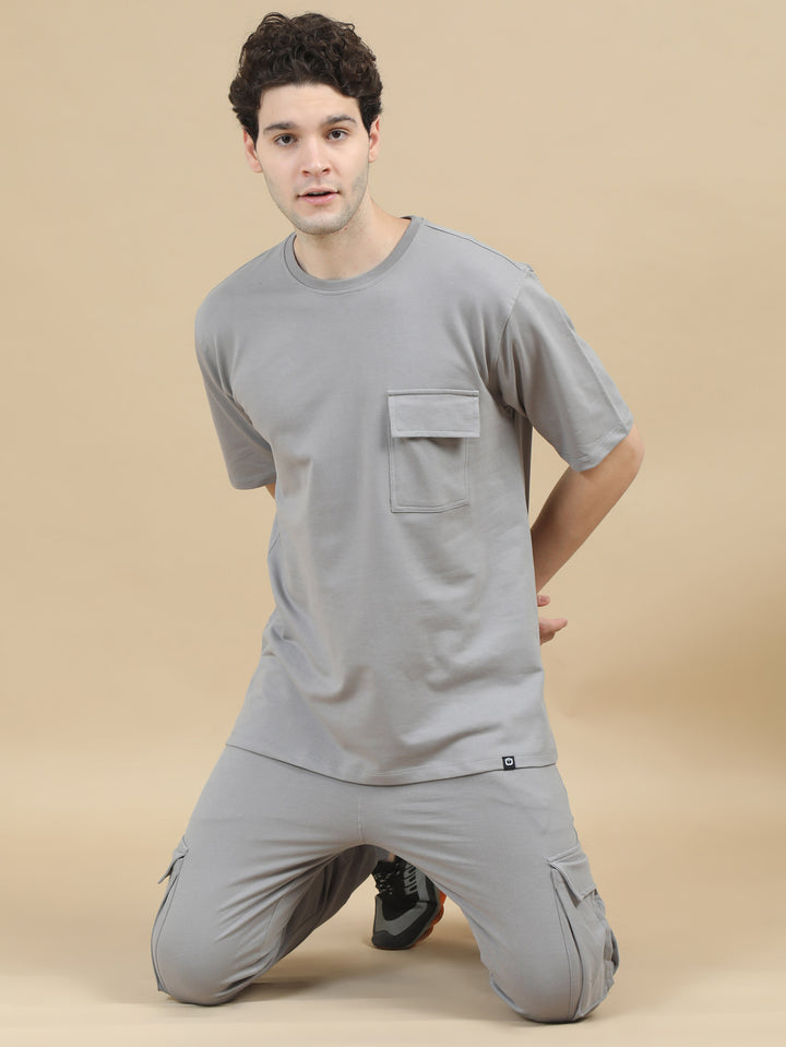 Light Grey Oversize Co-Ords Oversize Co-ords Bushirt