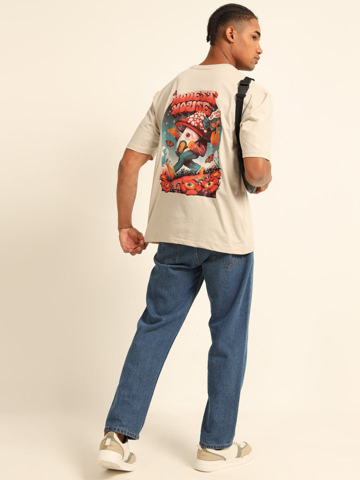 Modest Mouse Beige Oversize T-Shirt Oversize T-Shirt Bushirt