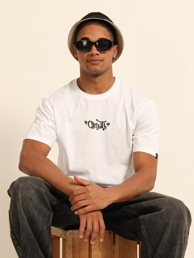 Pain - Growth White Oversize T-Shirt Oversize T-Shirt Bushirt
