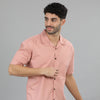 Peach Oversize Solid Shirt Oversize Shirt Bushirt   