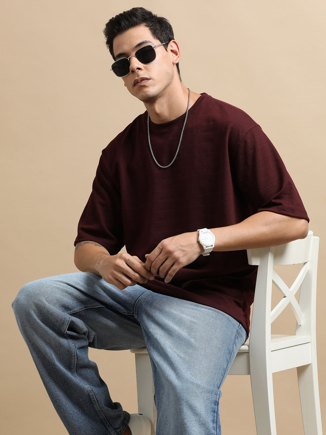 Crush Wine Oversize T-Shirt Oversize T-Shirt Bushirt   