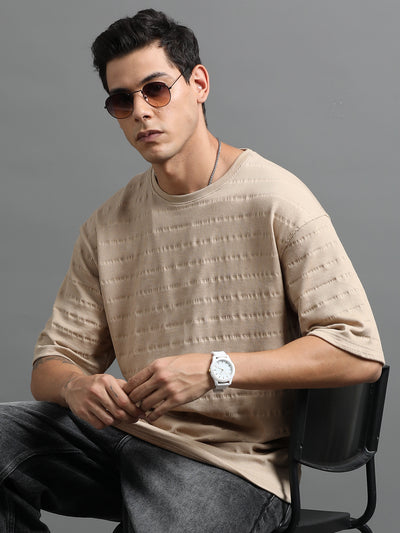 Crush Beige Oversize T-Shirt Oversize T-Shirt Bushirt   