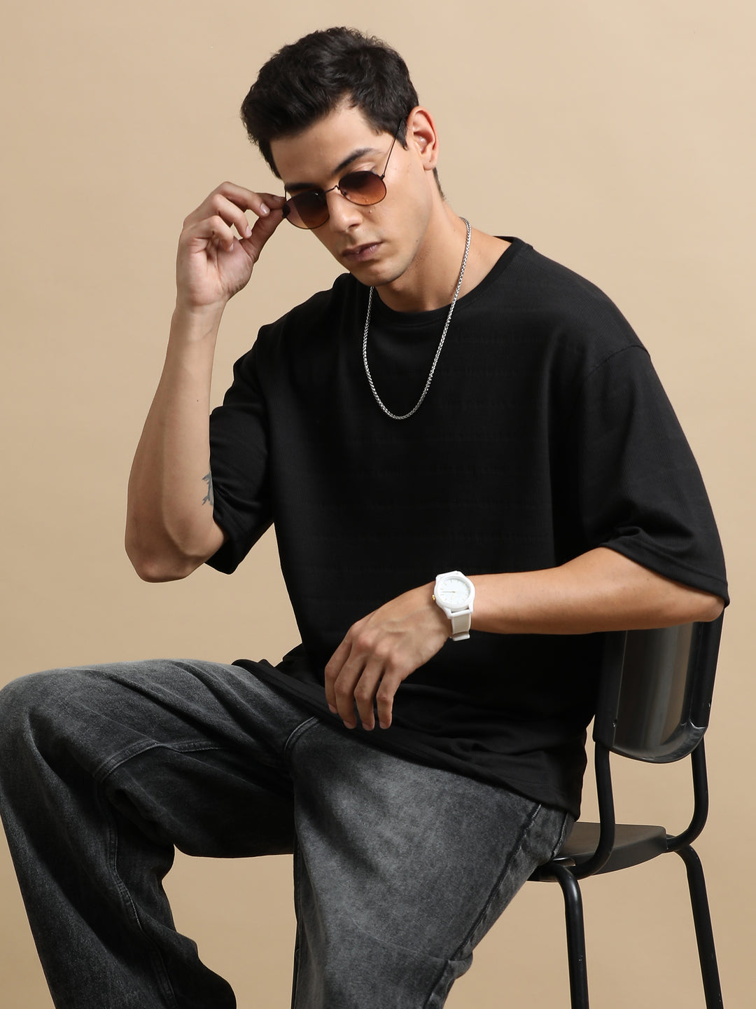 Crush Black Oversize T-Shirt Oversize T-Shirt Bushirt   