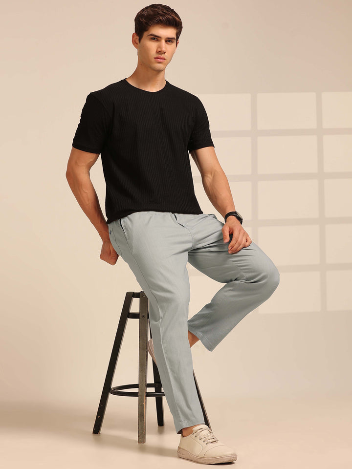 Pastel Grey Linen Relaxed Fit Trouser Linen Trouser Bushirt