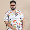 Boom Bam White Plus Size Co-Ords Plus Size Co-Ords Bushirt