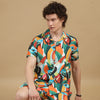 Abstract Green Co-Ords Regular Size Co-Ords Bushirt   