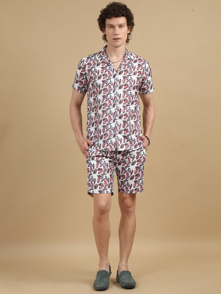 Soft Feather White Co-Ords Regular Size Co-Ords Bushirt   