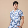 Marble Dark Blue Co-Ords Regular Size Co-Ords Bushirt   