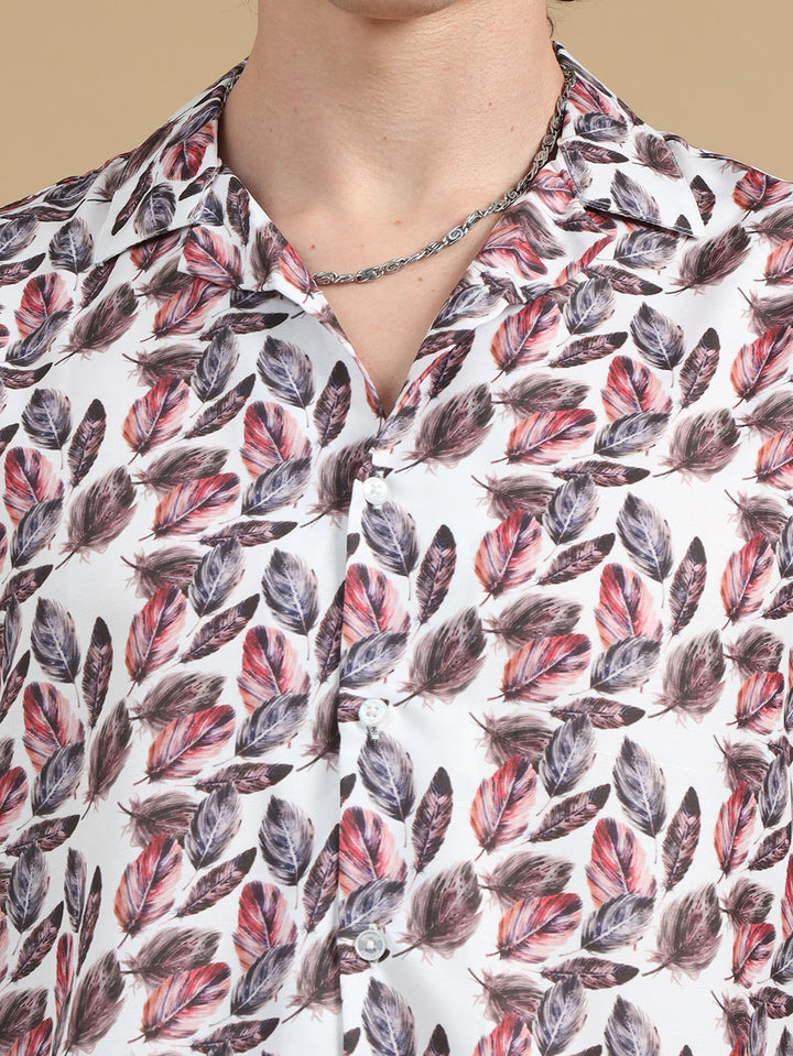 Soft Feather White Co-Ords Regular Size Co-Ords Bushirt   