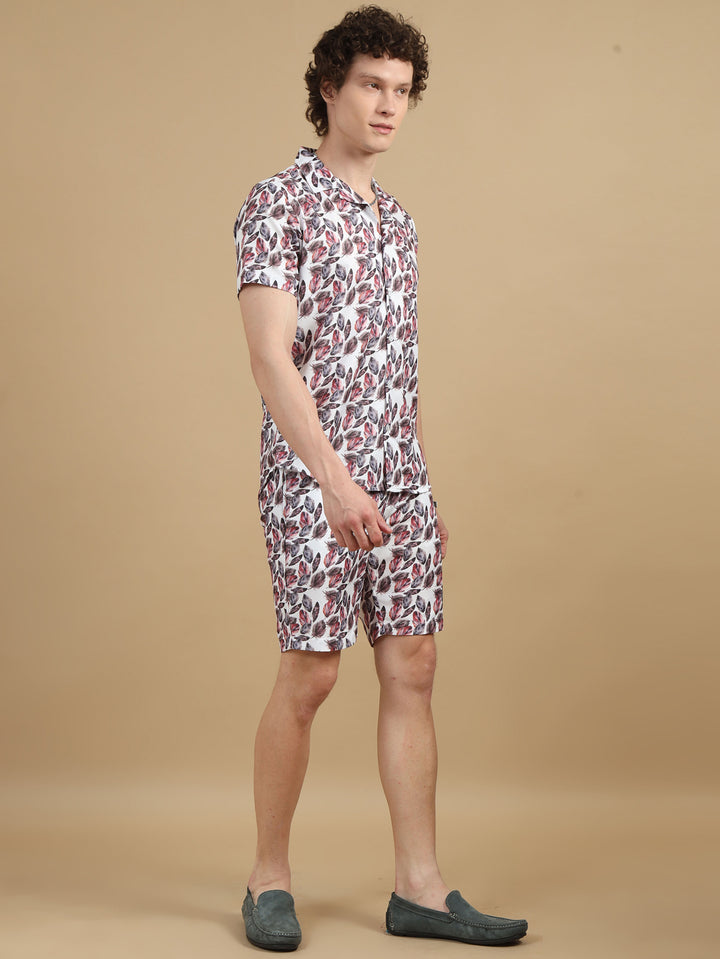 Soft Feather White Co-Ords Regular Size Co-Ords Bushirt   