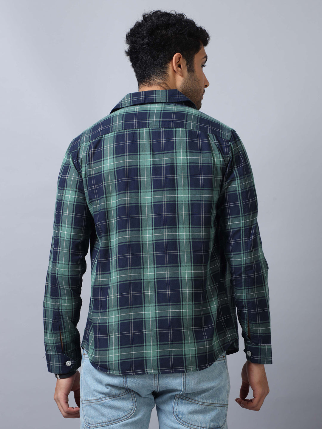 Green Checked Shacket Shackets Bushirt   