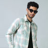 Russian Green Checked Shacket Shackets Bushirt   