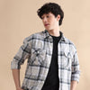 Matrix Ivory Checks Oversize Shackets Shackets Bushirt   