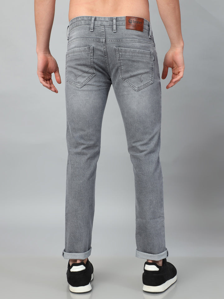 Stone Grey Solid Slim Fit Jeans Jeans Bushirt   