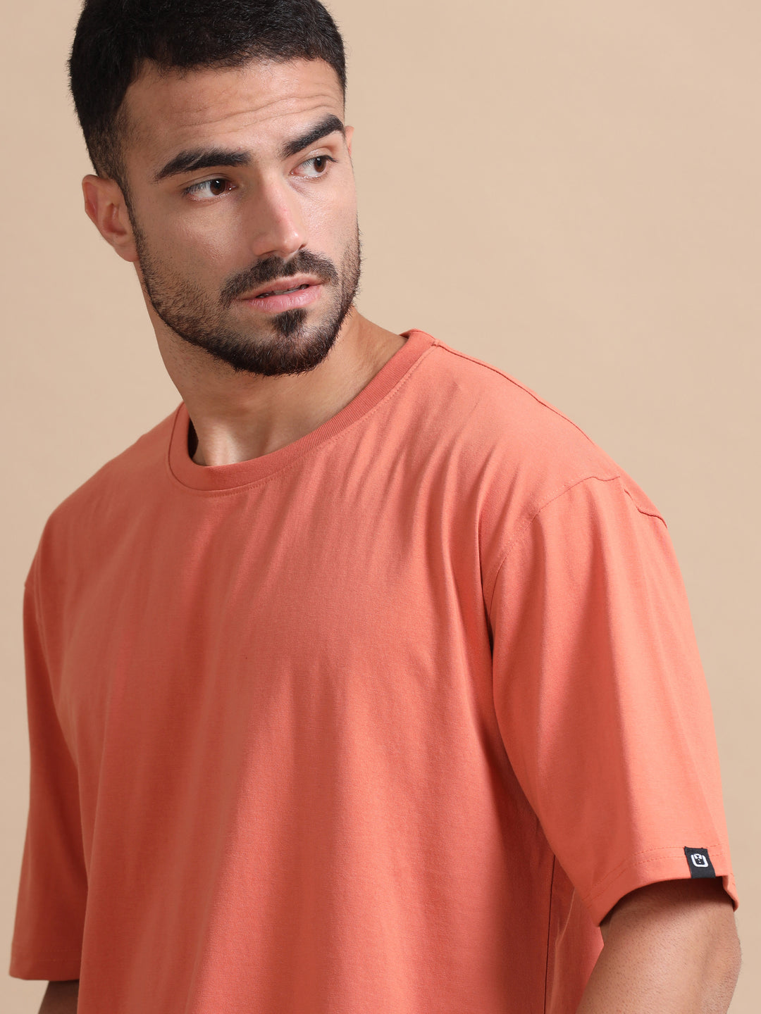 Rust Oversize Solid T-Shirt Oversize T-Shirt Bushirt