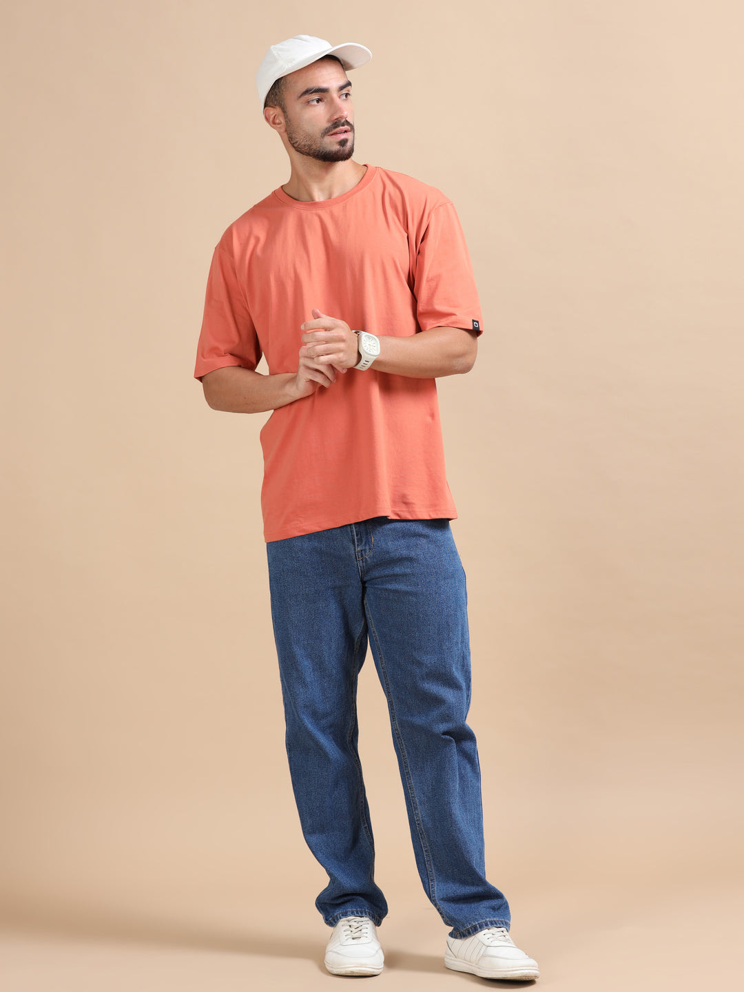 Rust Oversize Solid T-Shirt Oversize T-Shirt Bushirt