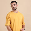 Mustard Oversize Solid T-Shirt Oversize T-Shirt Bushirt