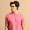 Easy Essential Peach Solid T-Shirt Plain T-Shirts Bushirt   