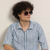 Blue Regular Fit Striped Shirt Info Stripes Shirt Bushirt