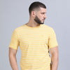 Daisy Yellow Strips T-Shirt Plain T-Shirts Bushirt   
