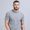 Grey Strips T-Shirt Plain T-Shirts Bushirt   