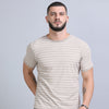 Wood Brown Strips T-Shirt Plain T-Shirts Bushirt   