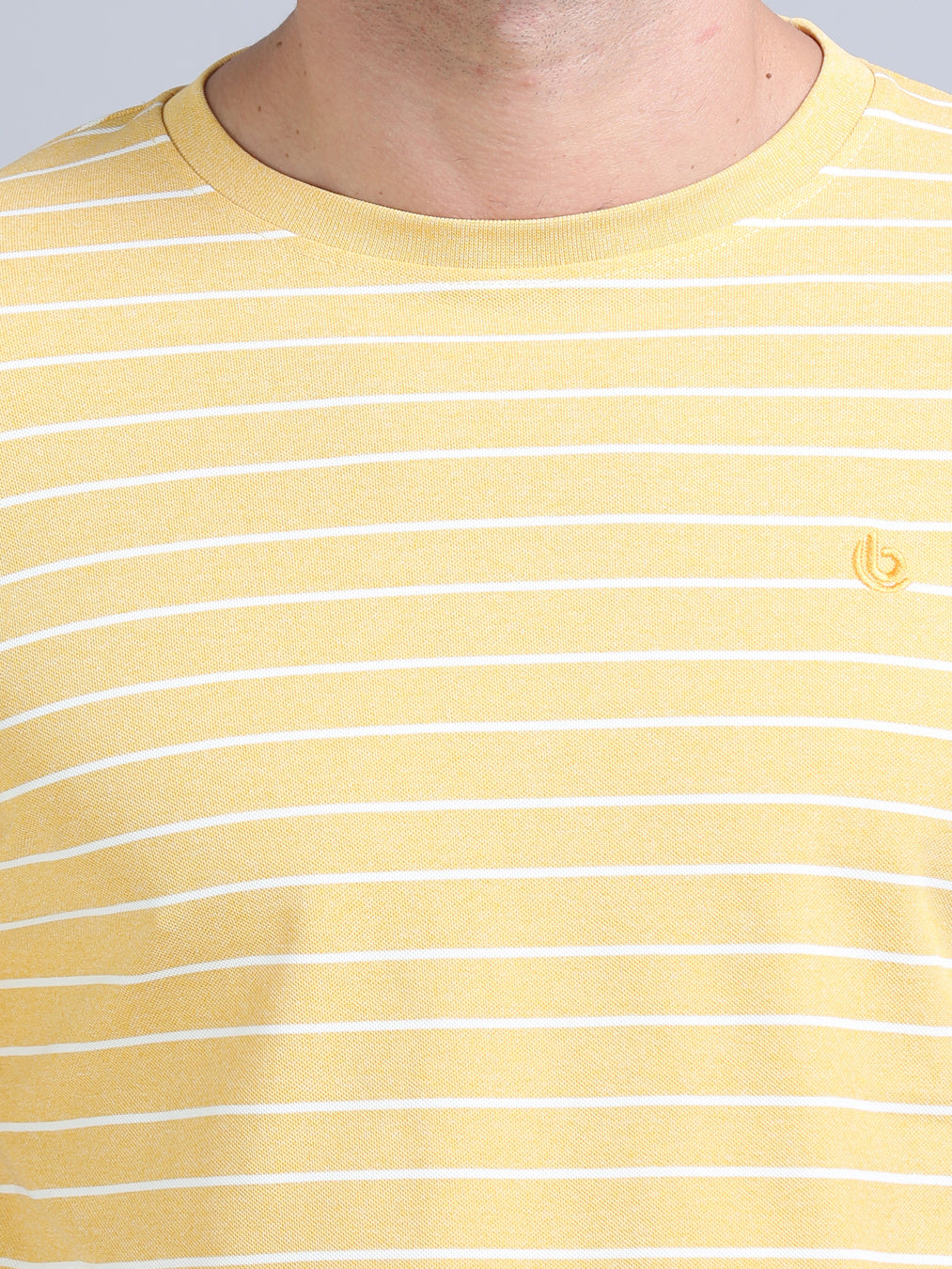 Daisy Yellow Strips T-Shirt Plain T-Shirts Bushirt   