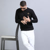 Acrylic Black Solid Sweatshirt Sweatshirt Bushirt   