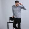 Acrylic Stardust Blue Solid Sweatshirt Sweatshirt Bushirt   