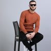 Acrylic Saddle Brown Solid Sweatshirt Sweatshirt Bushirt   
