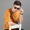 Tan Oversize Solid T-Shirt Oversize T-Shirt Bushirt   