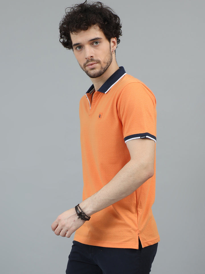 Pumpkin V-Neck Polo T-Shirt Polo Tees Bushirt   