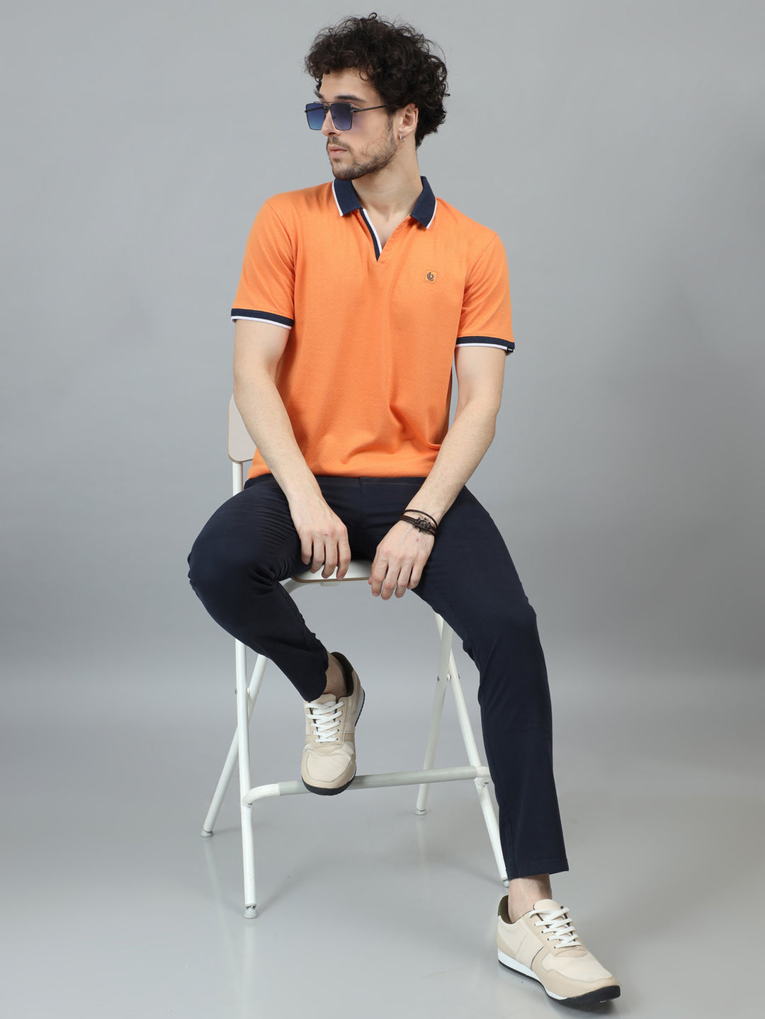 Pumpkin V-Neck Polo T-Shirt Polo Tees Bushirt   