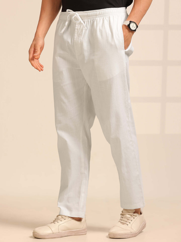 White Linen Relaxed Fit Trouser Linen Trouser Bushirt
