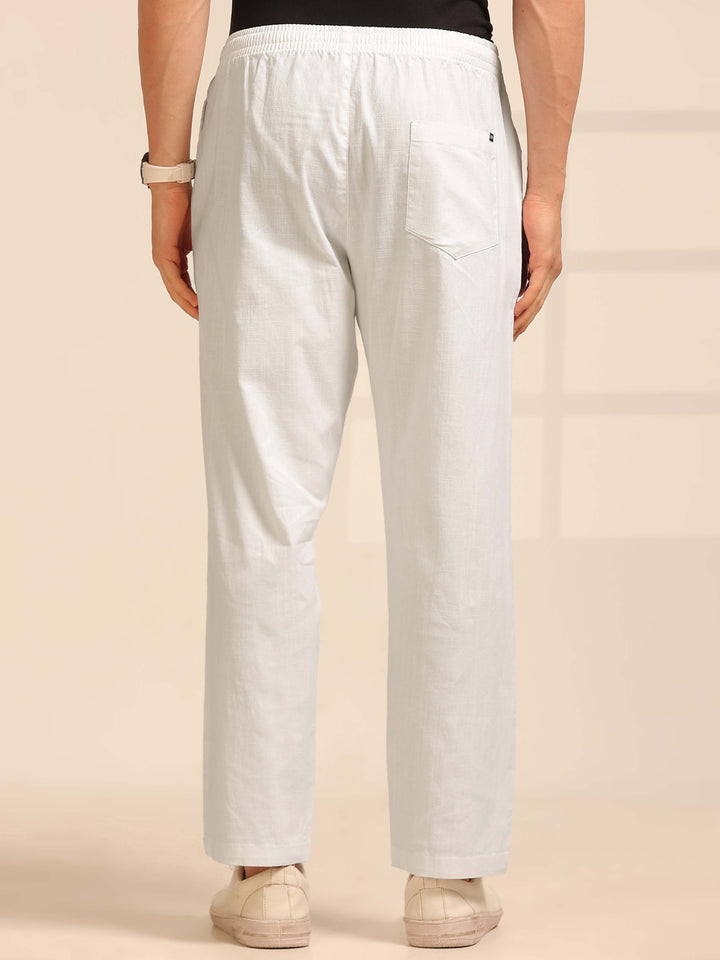 White Linen Relaxed Fit Trouser Linen Trouser Bushirt