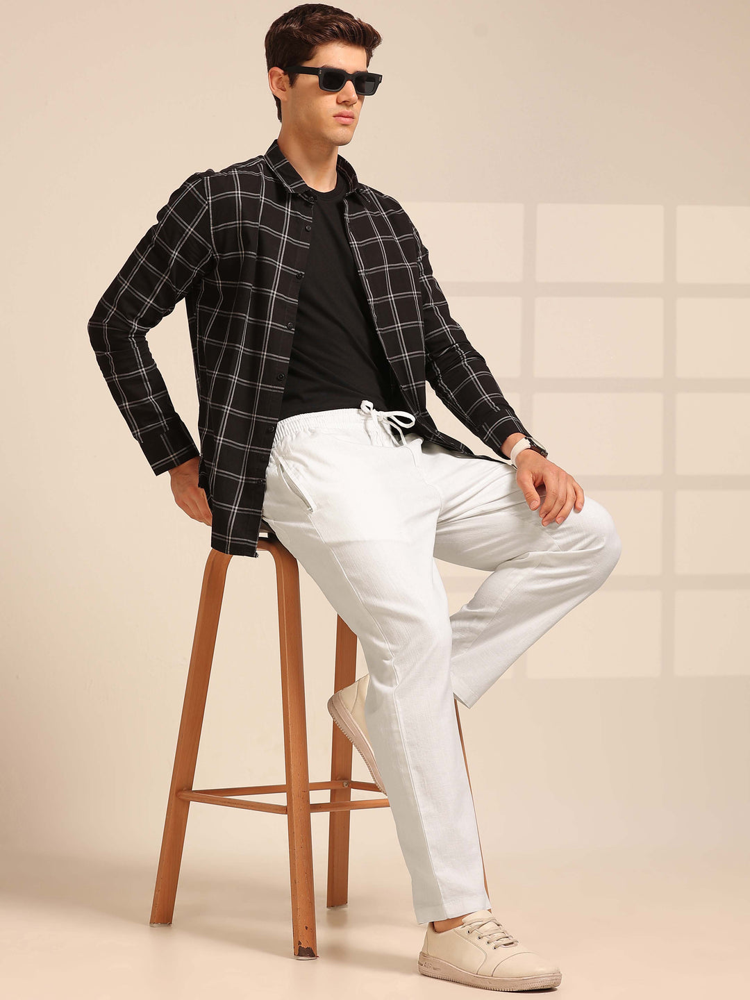White Linen Relaxed Fit Trouser Linen Trouser Bushirt