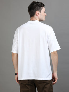 White Oversize Solid T-Shirt Oversize T-Shirt Bushirt   