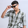 Wale Quadrey Green Checks Shirt Checks Shirt Bushirt   