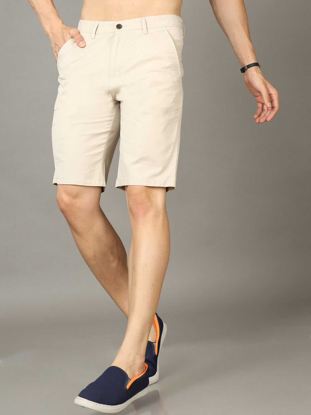 Classic Cream Chino Shorts Men's Shorts Bushirt   