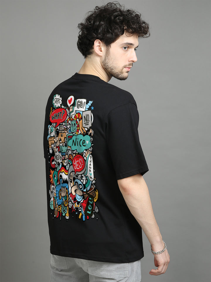 Doodle Art Oversize T-Shirt Oversize T-Shirt Bushirt   