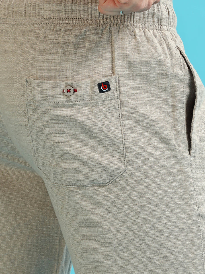 Grey Lenin Shorts Men's Shorts Bushirt   