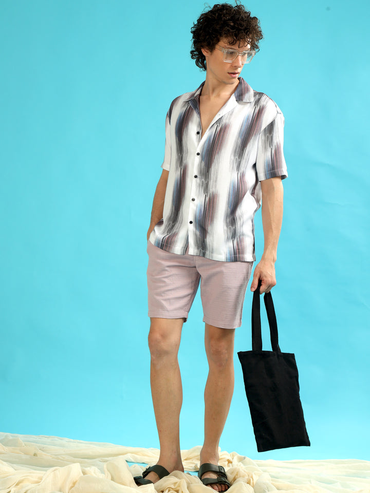 Lilac Lenin Shorts Men's Shorts Bushirt   