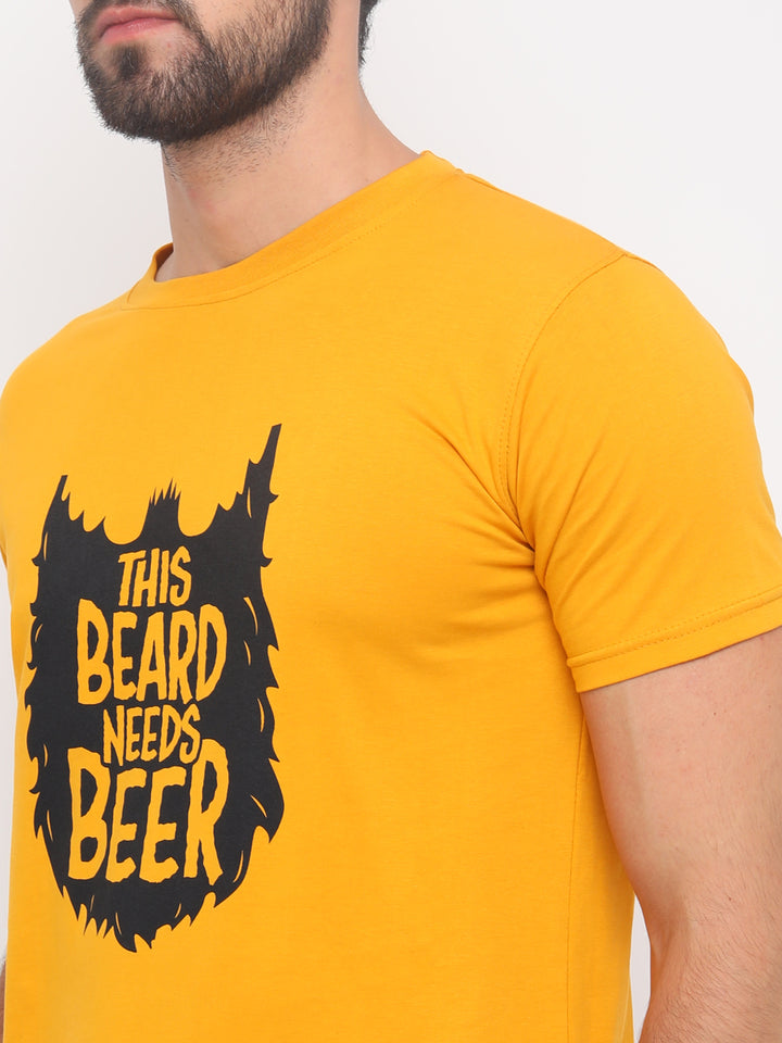 Beard Needs Beer T-Shirt Graphic T-Shirts Bushirt   