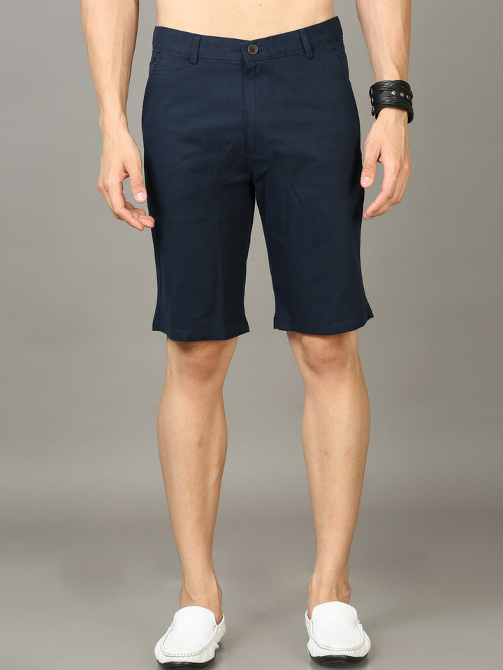 Classic Navy Blue Chino Shorts Men's Shorts Bushirt   