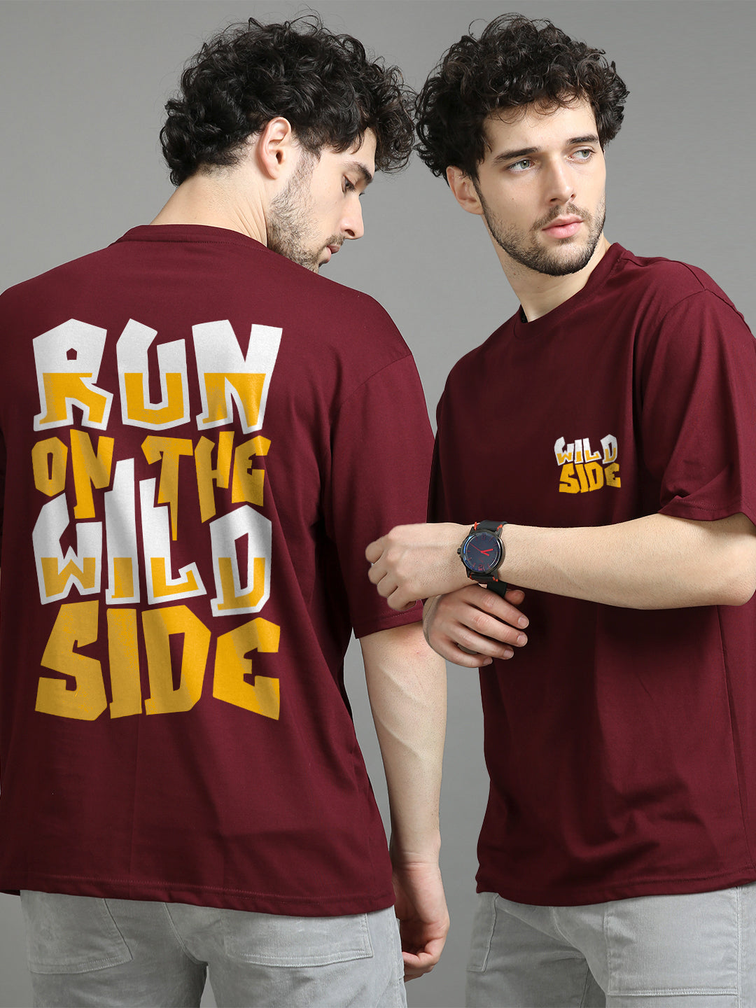 Run On The Wild Side Oversize T-Shirt Oversize T-Shirt Bushirt   